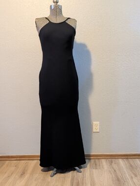Calvin Klein Black Halter Maxi Dress